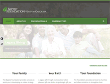 Tablet Screenshot of baptistfoundationsc.org